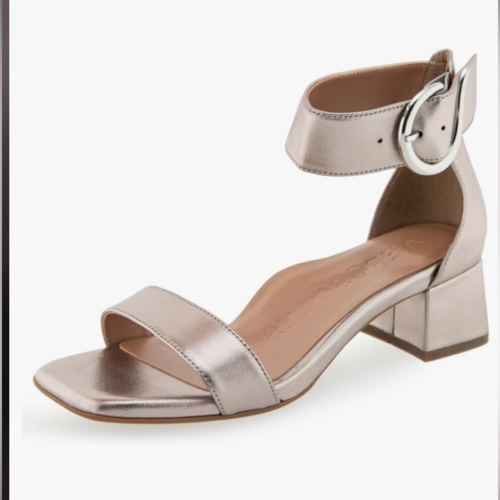 Aerosoles Eliza Elegant Metallic Block Heel Sandals size 5.5-NWT